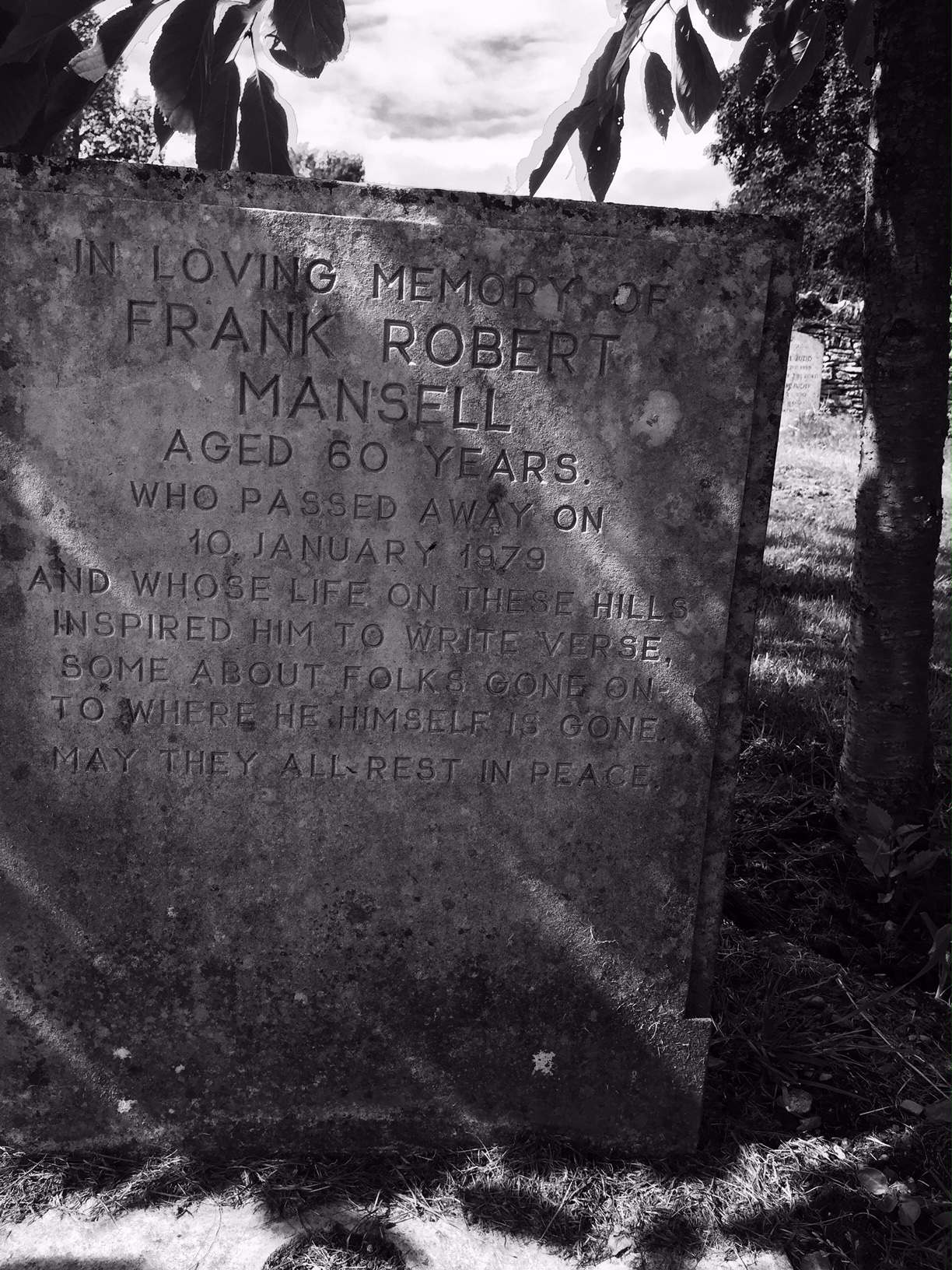 Frank Mansell - Frank's grave now.