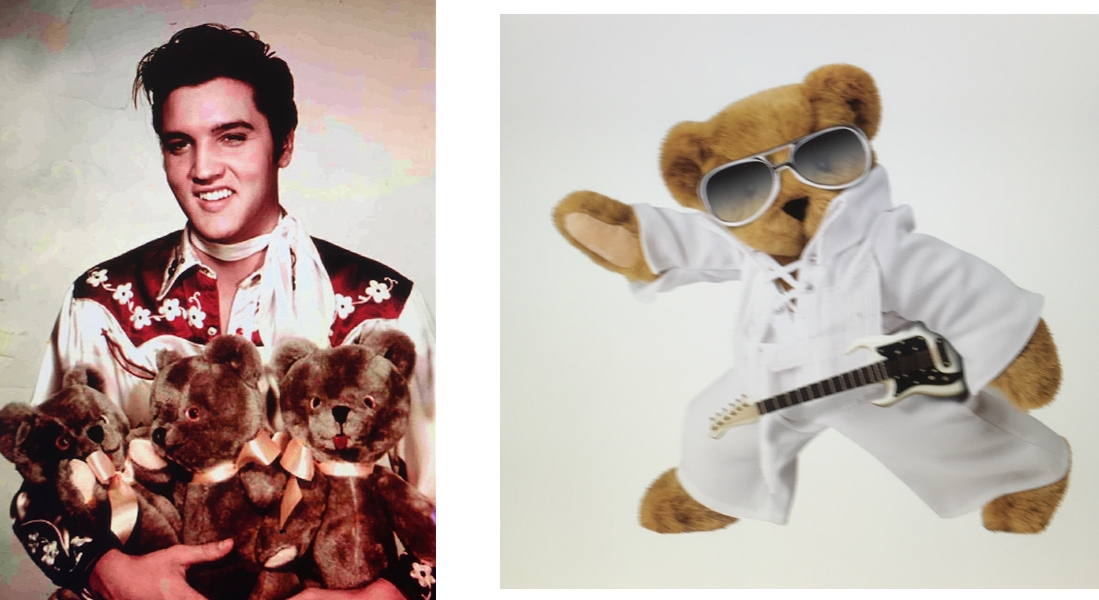 Bertie Meets Toffer: Elvis Presley with Bears, and Elvis Presley Bear!