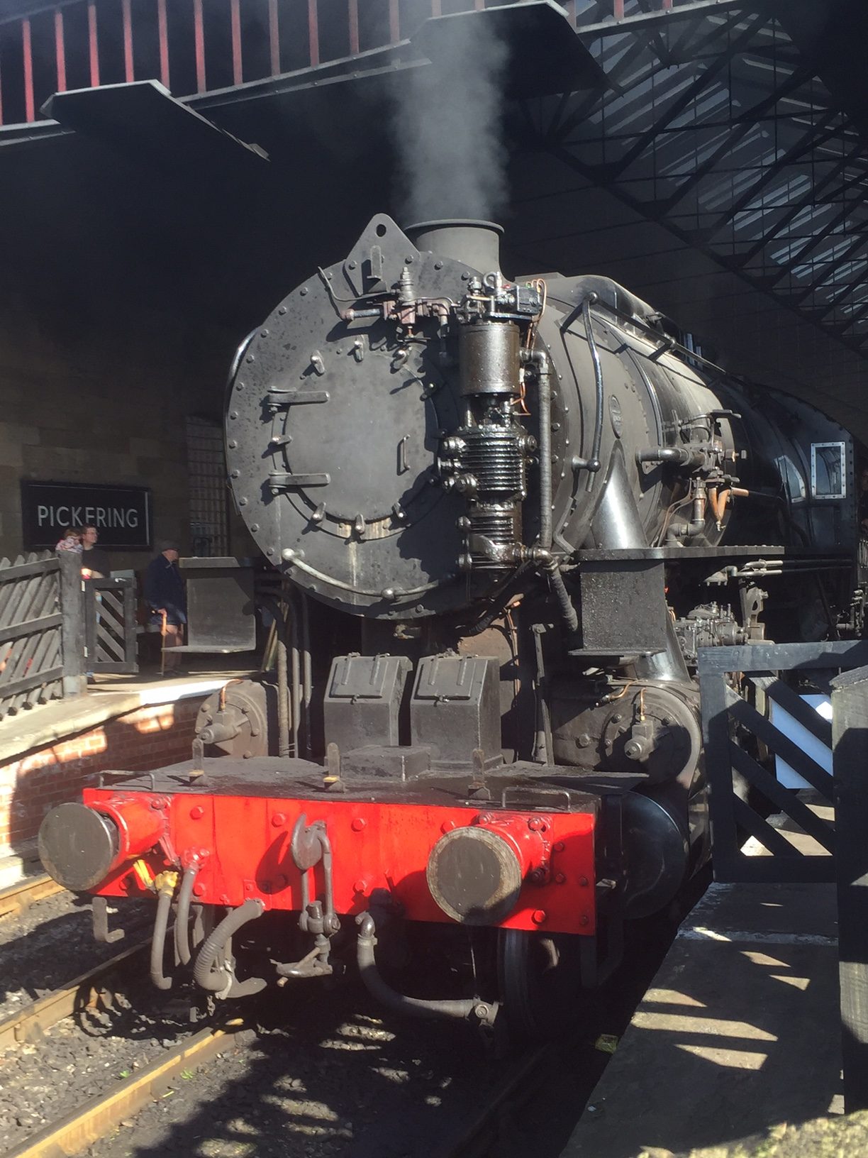 North Yorkshire Moors Railway - NYMR: Wartime Baldwin. A visiting engine. At Pickering.