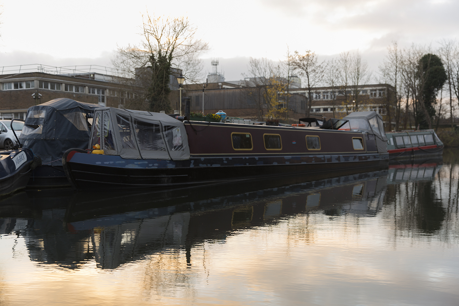 Bobby 2: NB Sola Gratia on her mooring at Newbury Marina.