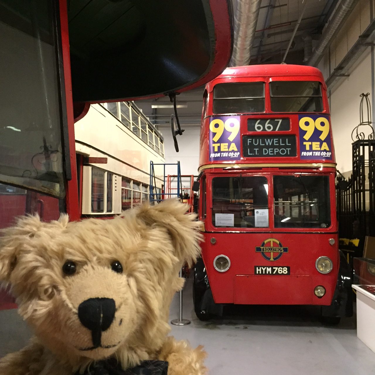 London Transport Museum: HYM 768. A Trolley bus. Class Q1 1948 BUT 9641T, Metro-Cammell 70-seater body.