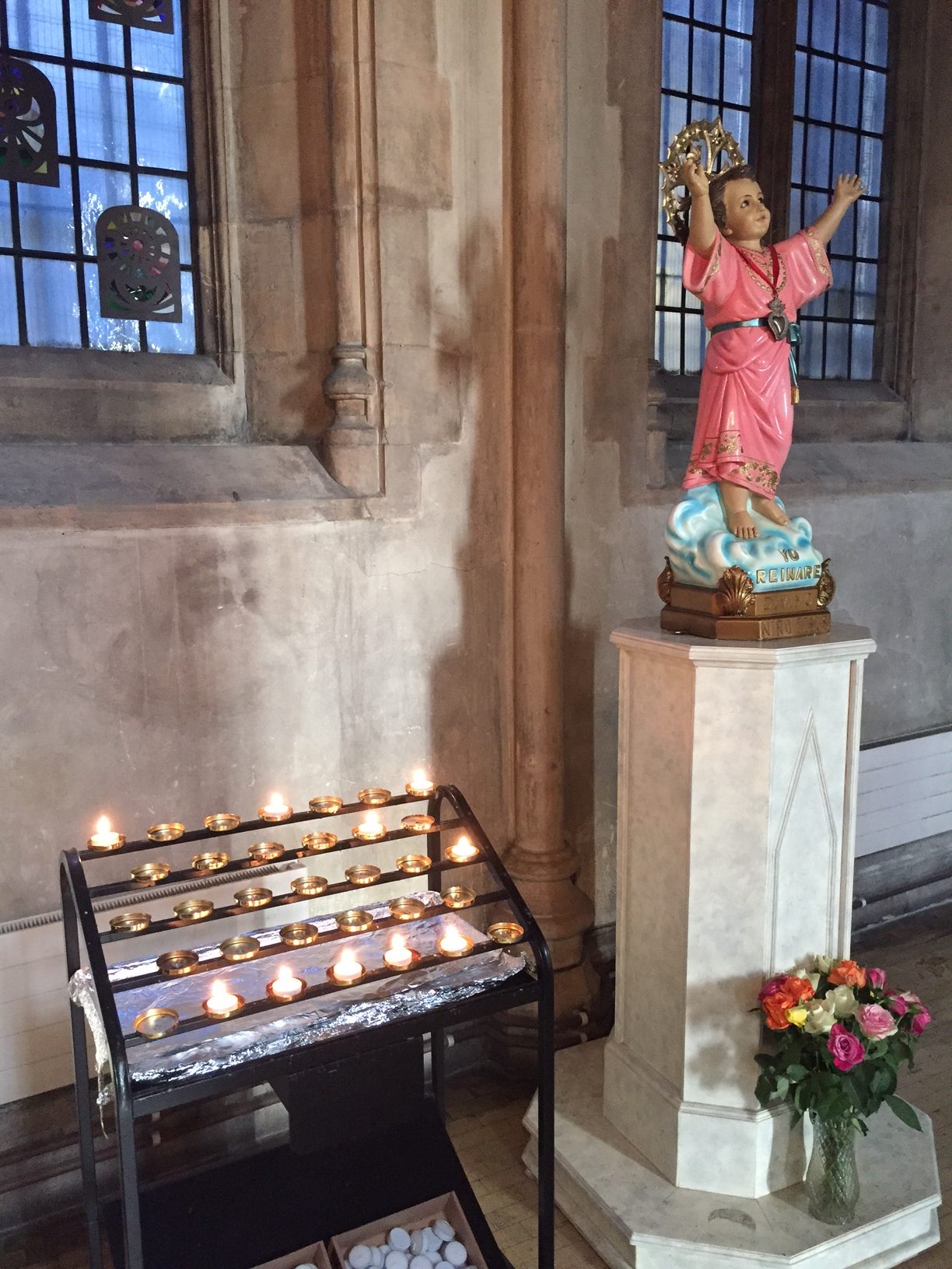 London Transport Museum. Lighting a Candle for Diddley: St George's Cathedral, Southwark.