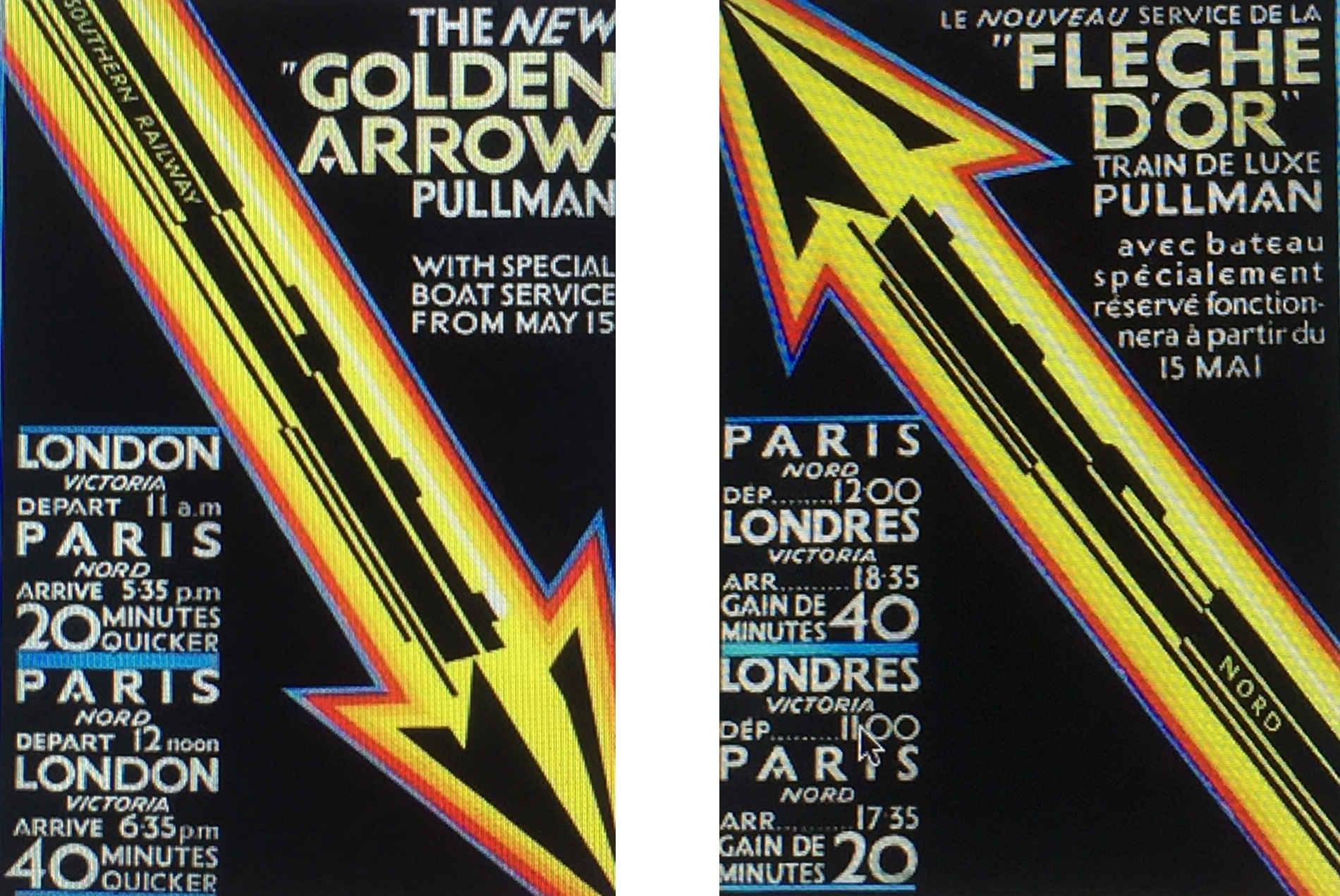 Paris: Golden Arrow and Flèche D'Or.