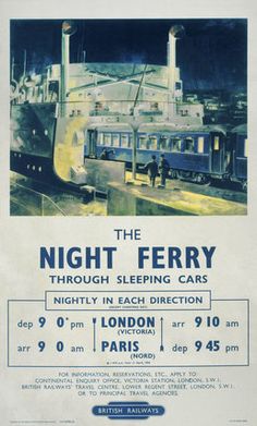 Paris: Night Ferry Poster.