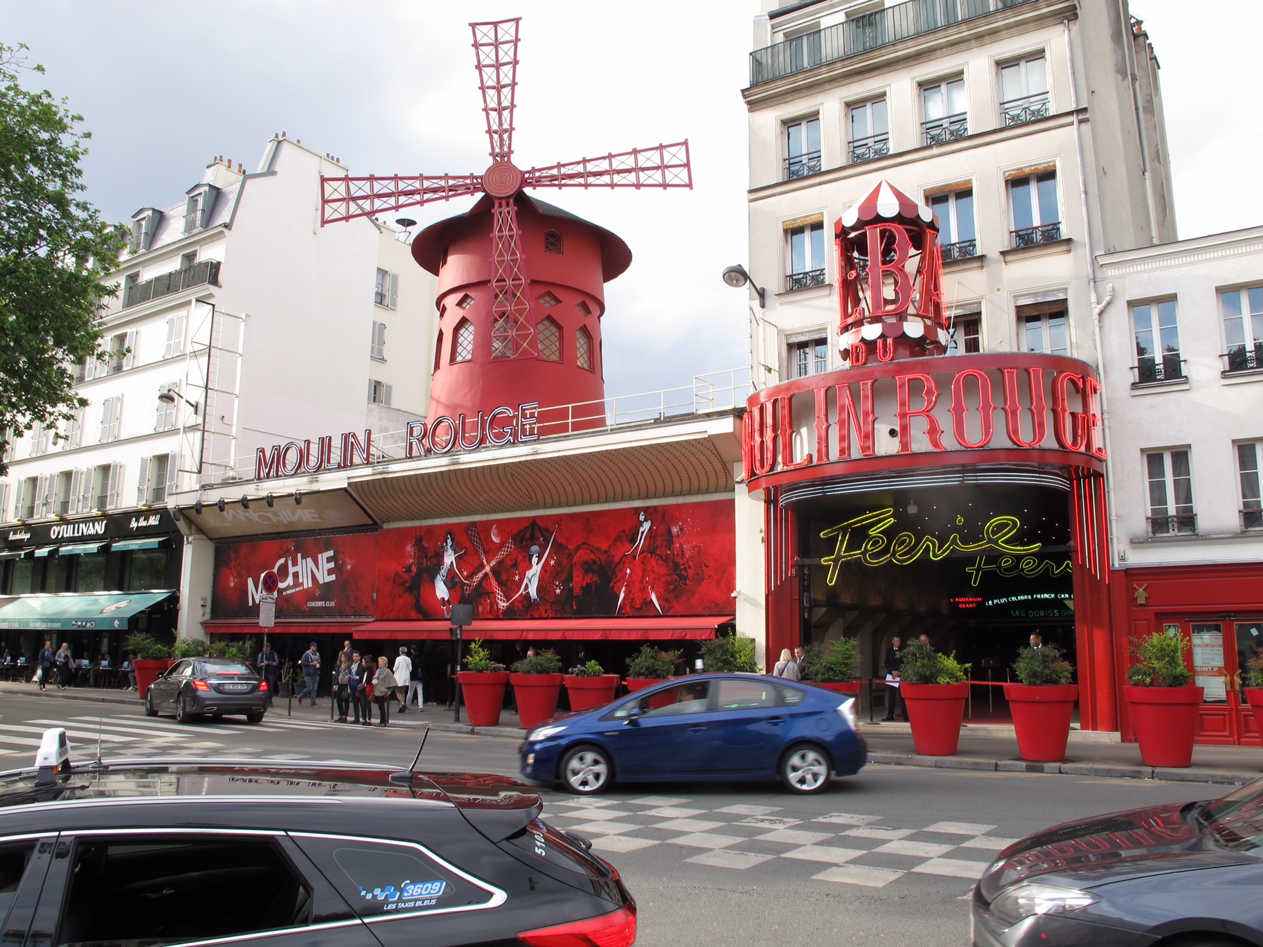 Paris: The Famous Moulin Rouge (Red Windmill). Home of the Can Can.
