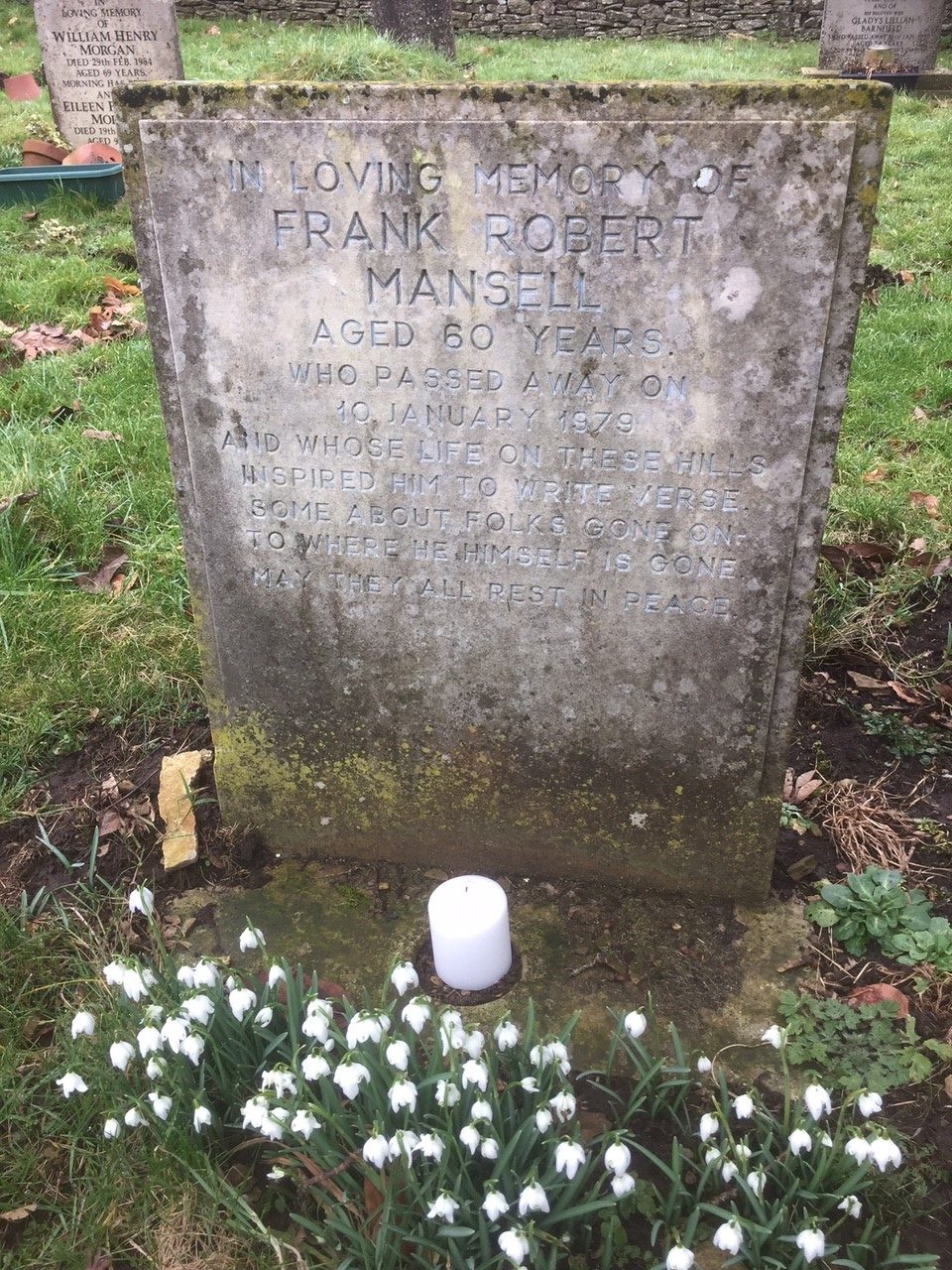 Snowdrops: Lighting a Candle to Frank Mansell.