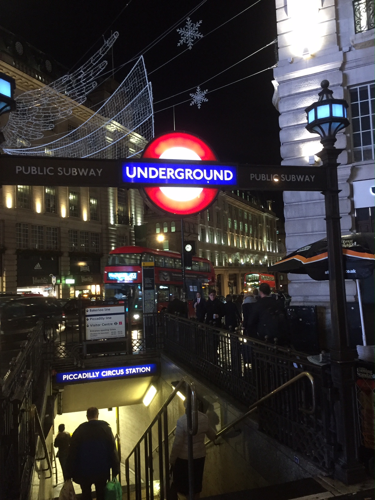 Piccadilly Circus: Station Entrance.