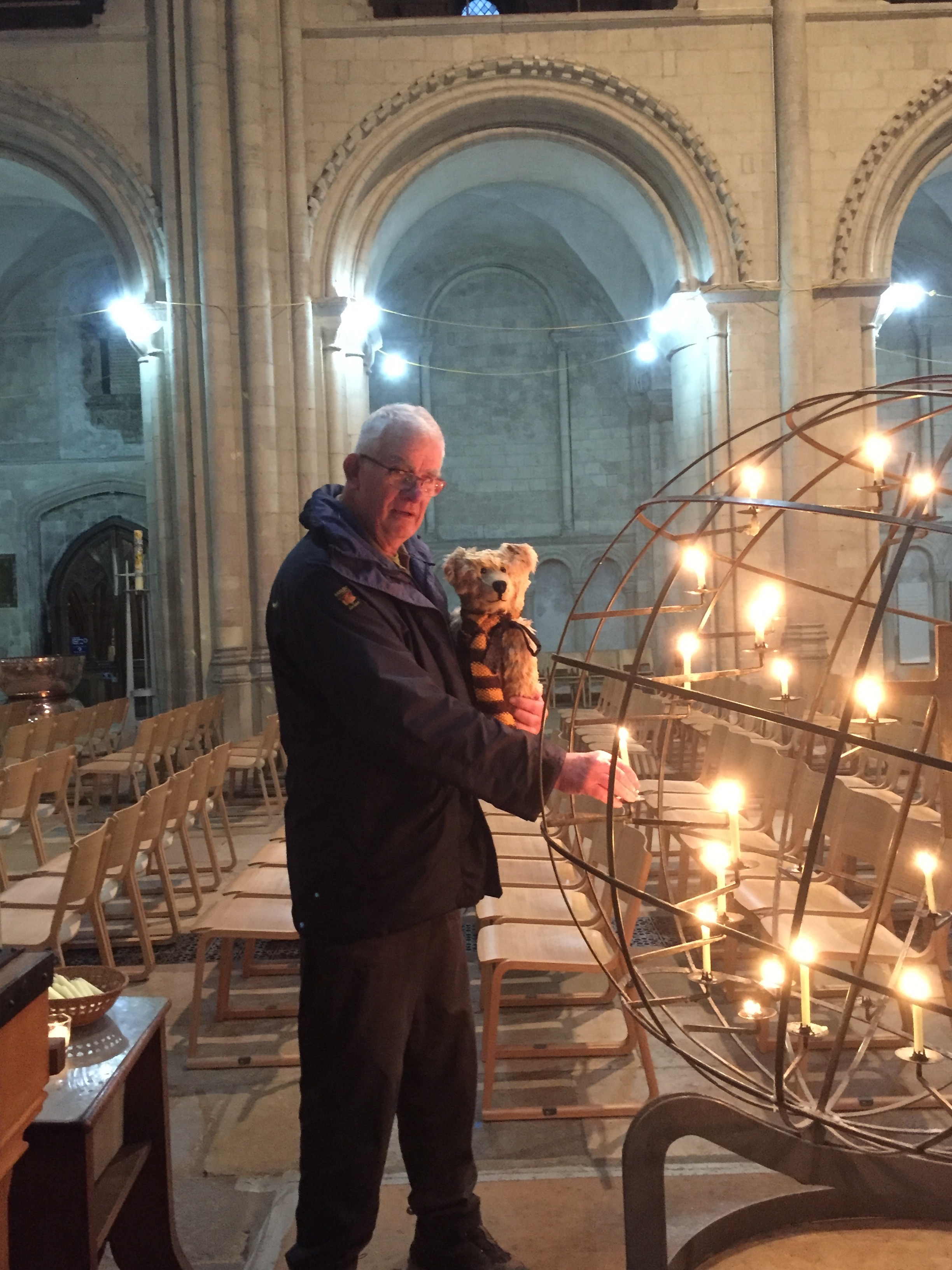 Suffolk: Lighting a Candle for Diddley. We also lit a candle for Diddley in Norwich Cathedral the previous day.