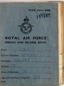 Ernie's War: Picture of Ernie's RAF Service and Release Book.