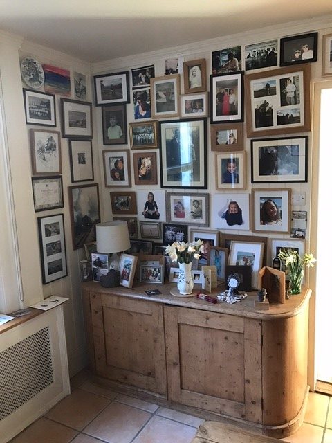 Laurel Cottage: A wall of memories and grandchildren.