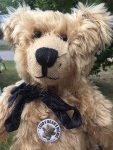 Teddy Bears' Picnic: Bertie proudly wearing his badge.