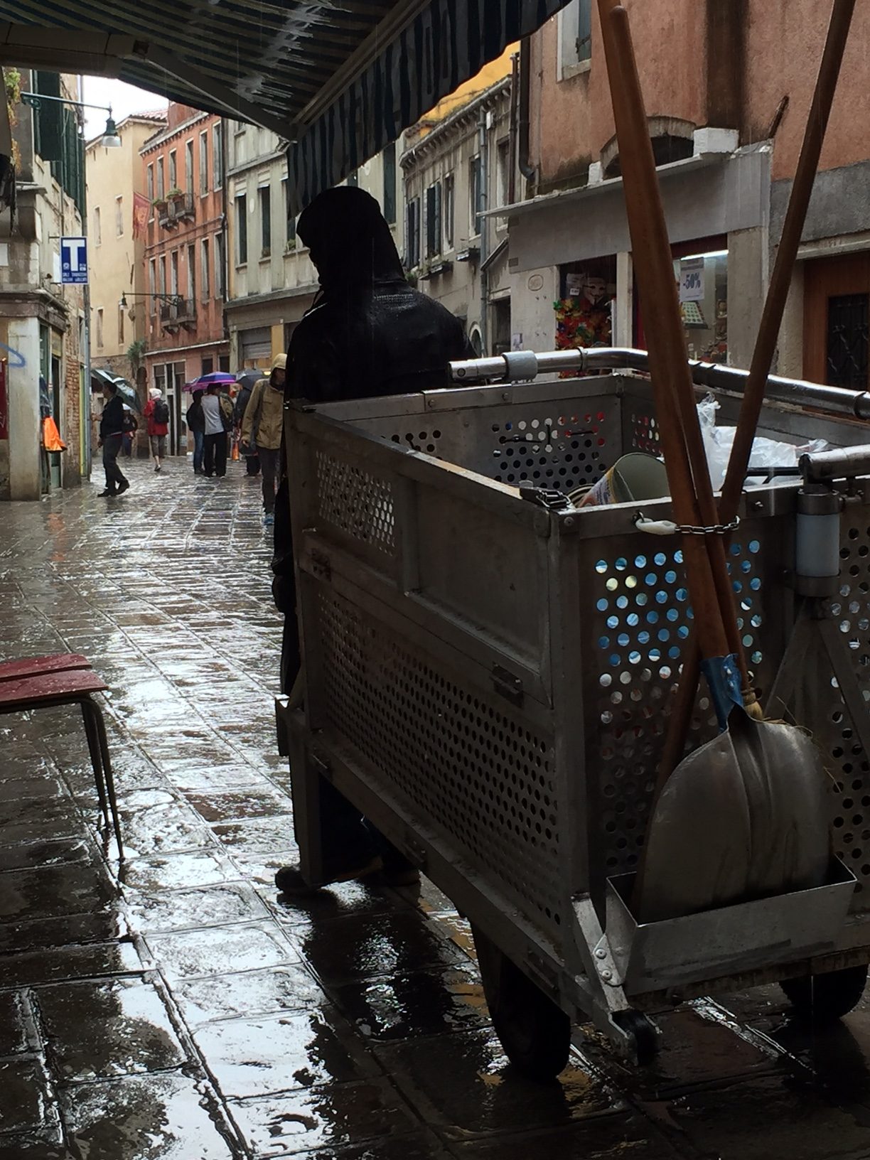 Venice: Rubbish collection.