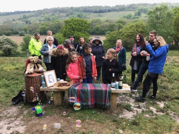 The Bench: The unveiling by the grandchildren in May.