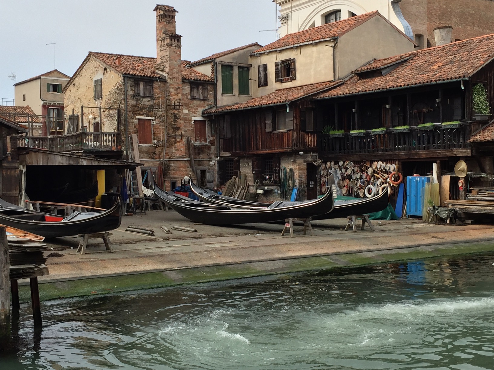 Venice: Mending your gondola.