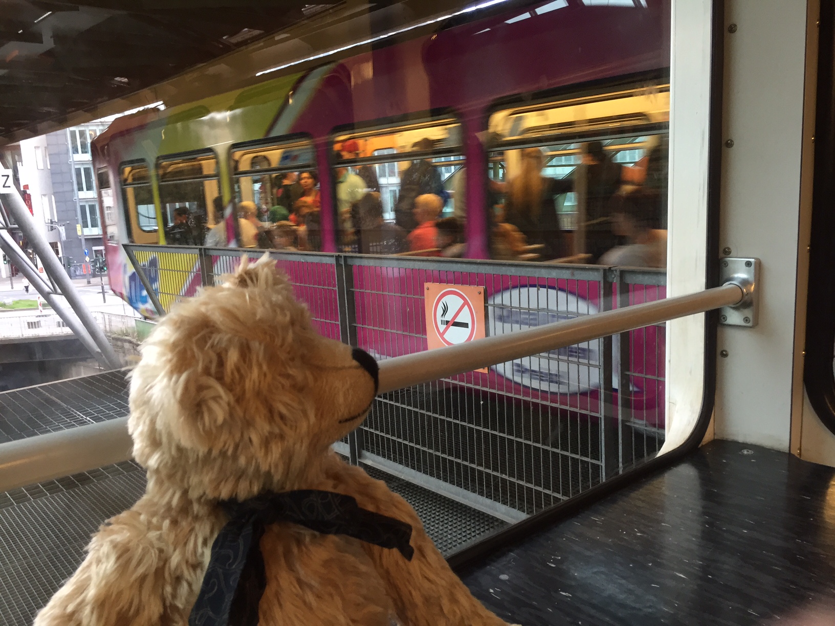 Germany: Admiring the trains.