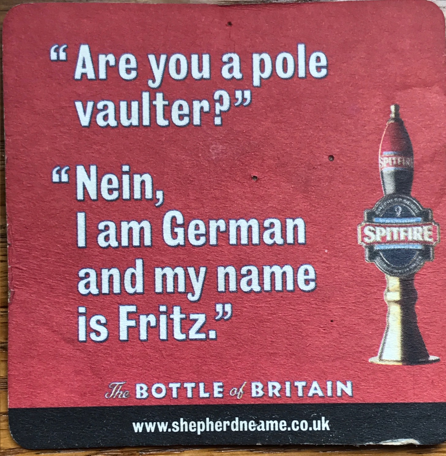 Heatwave: "Are you a pole vaulter?" - "Nein I am German and my name is Fritz."