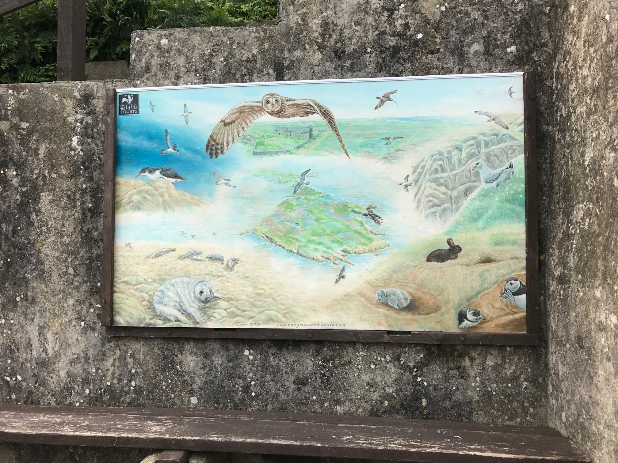 Giselle Eagle: Skomer welcome mural