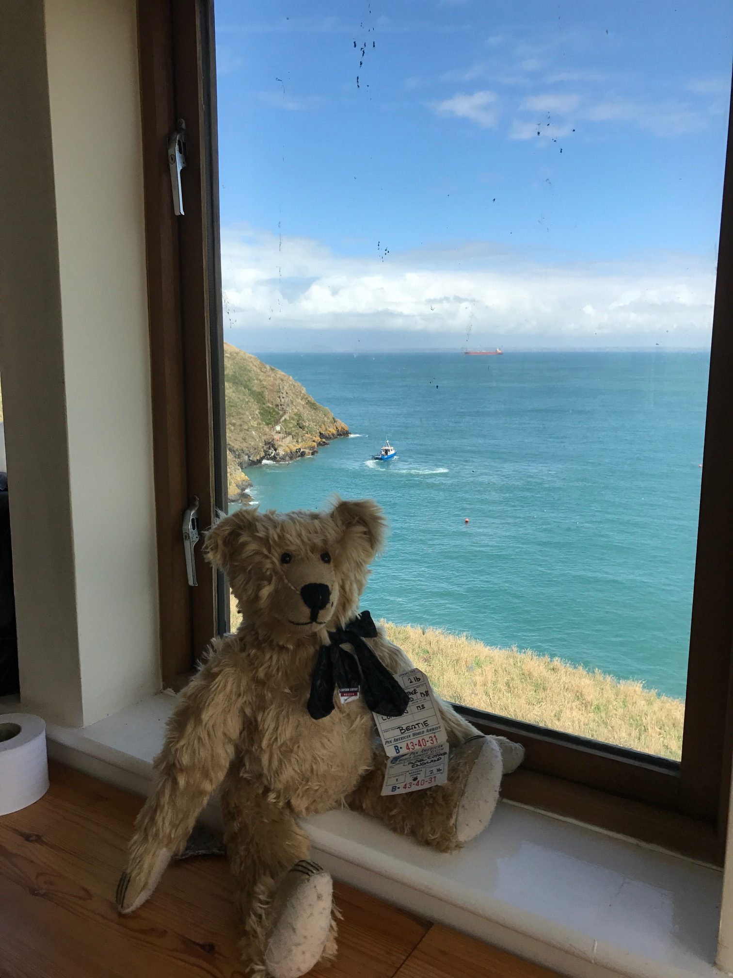 Giselle Eagle: Me in the wardens' office. A “room with a view”.