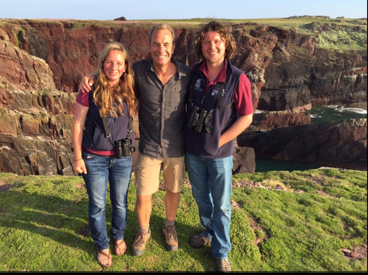 Giselle Eagel: Richard and Giselle with Robson Green.