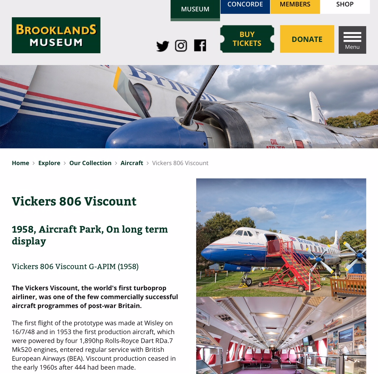 Brooklands: The Viscount.
