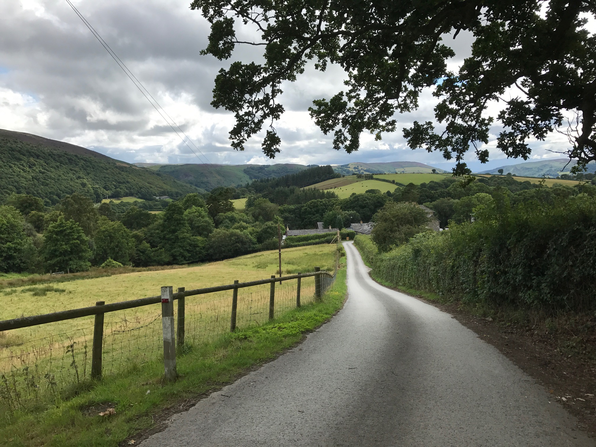 Gigrin Farm: 2017. That view down the Wye Valley from the farm.