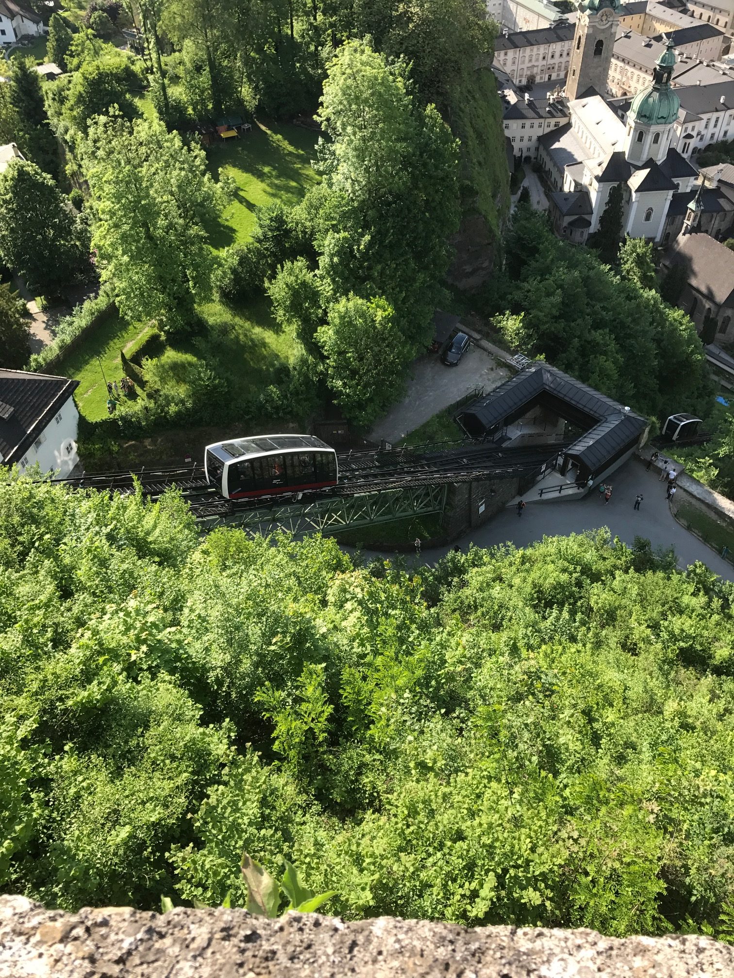 Salzburg: Funicular up to the castle.