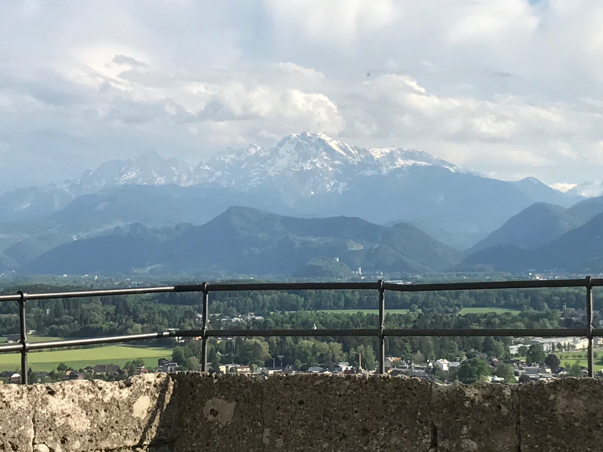 Salzburg: From the castle terrace, without selfies.