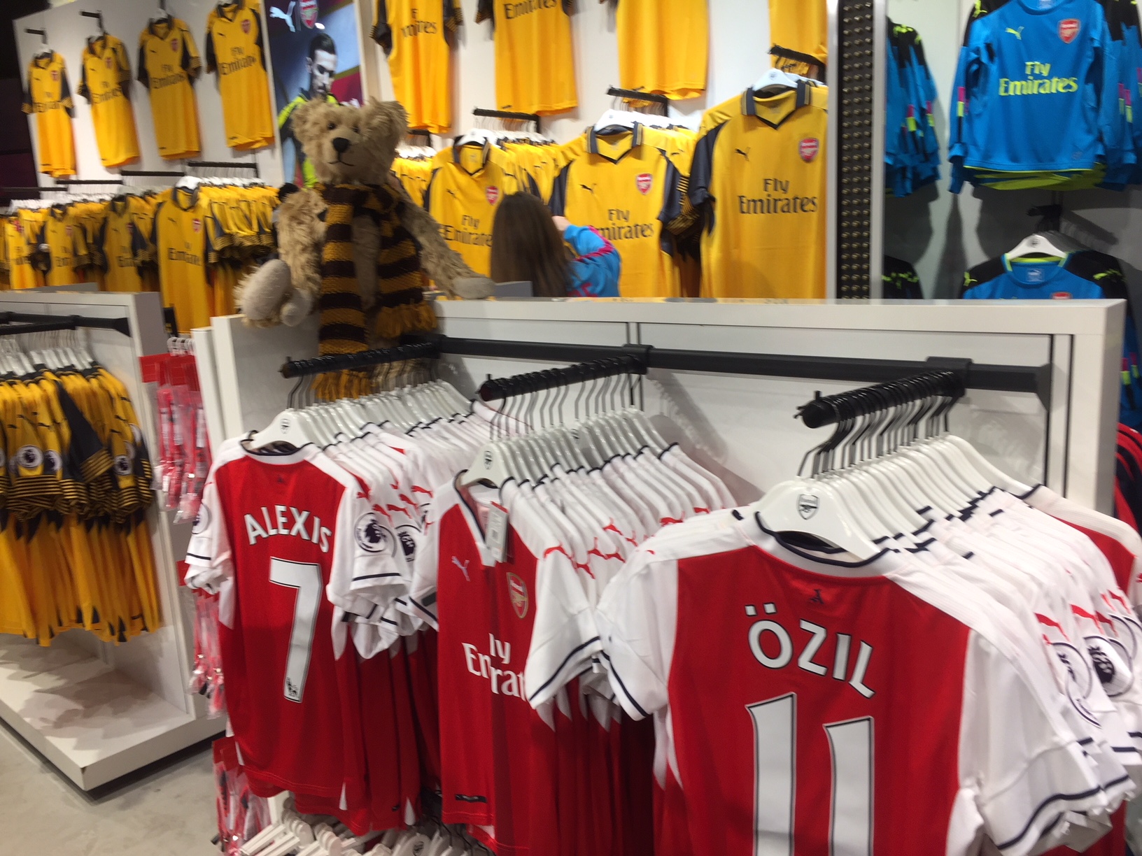 Apricot Village: Arsenal’s “shop” (their away strip a little Suttonish).