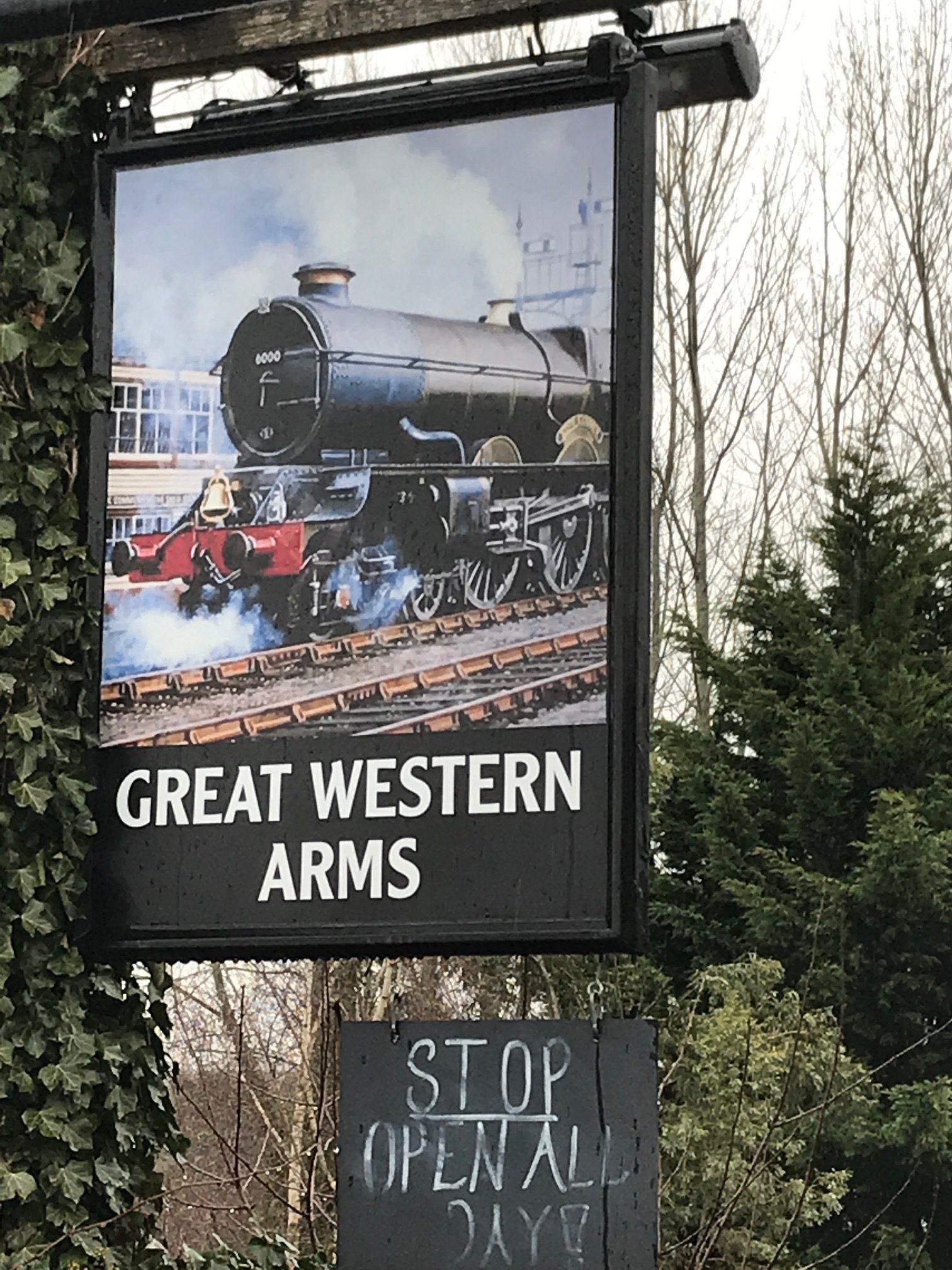 Apricot Village: Echos of days gone by. The Great Western Arms at Aynho Park Station.