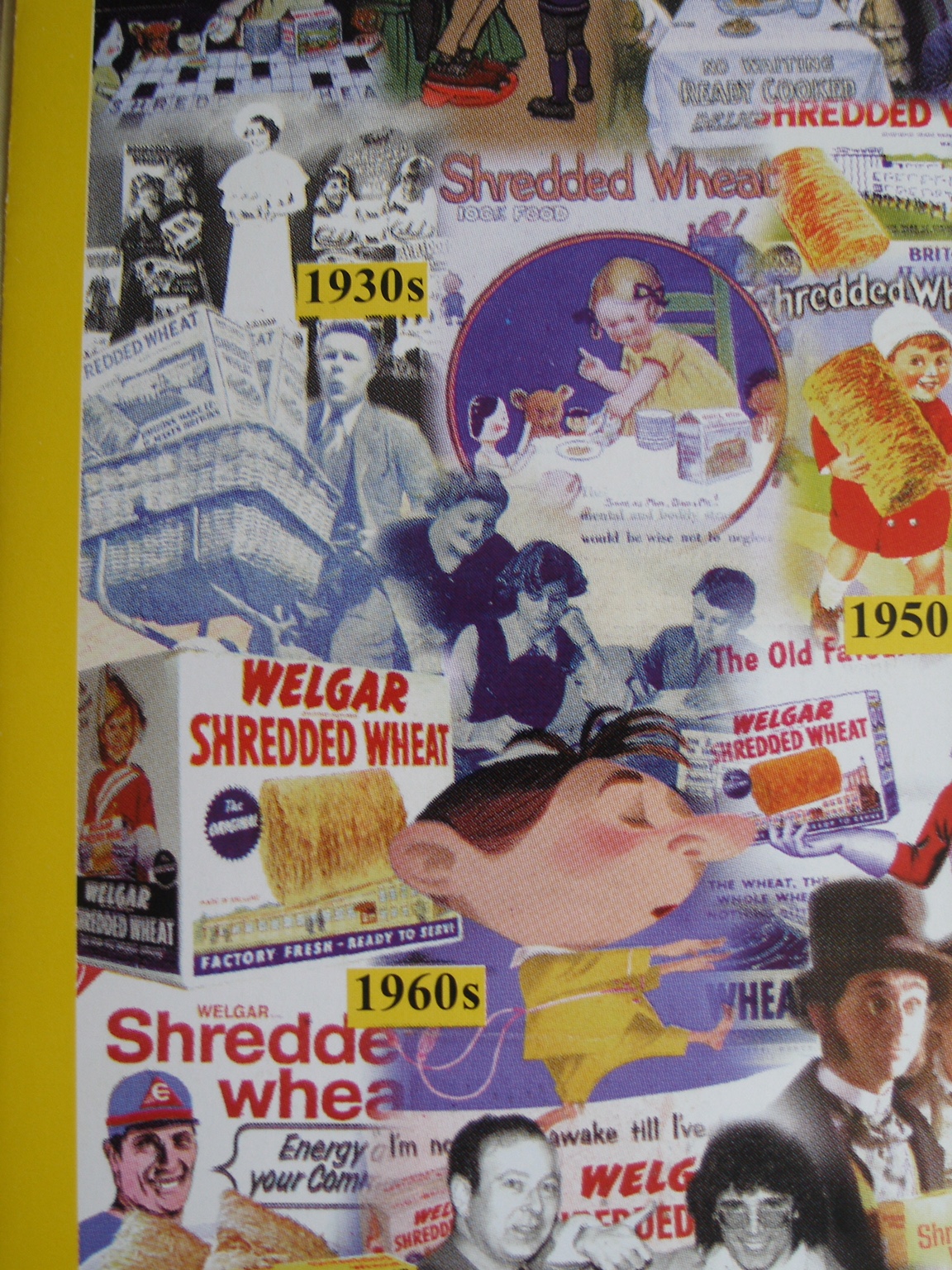 Shredded Wheat: Closeup of some of the adverts Bobby remembers.