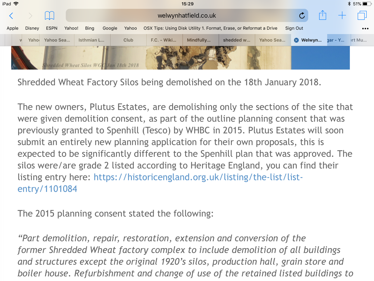 Shredded Wheat: A statement by Welwyn and Hatfield.