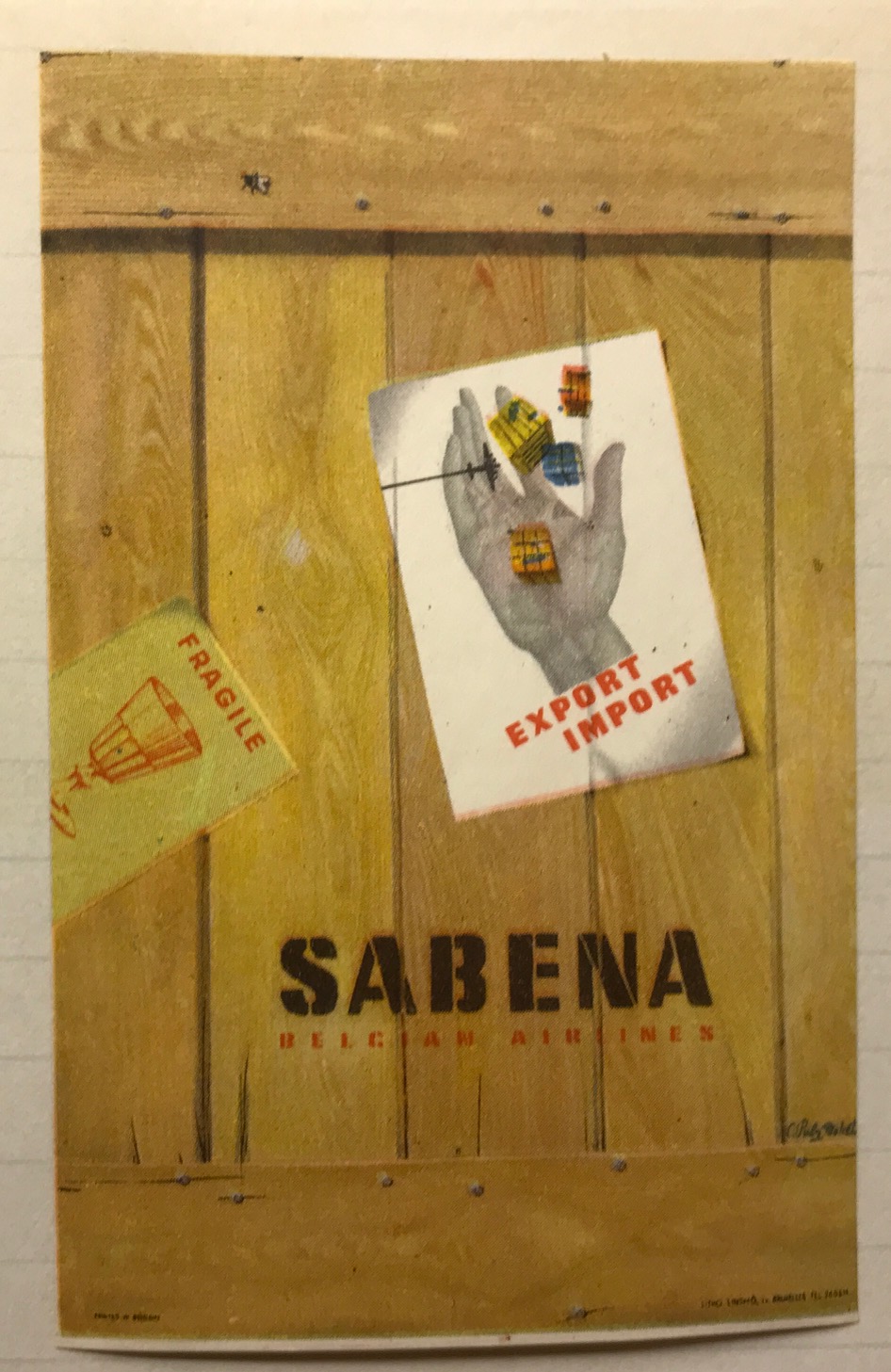 Trevor's Stickies: Export/Import Sabena Belgium Airlines.