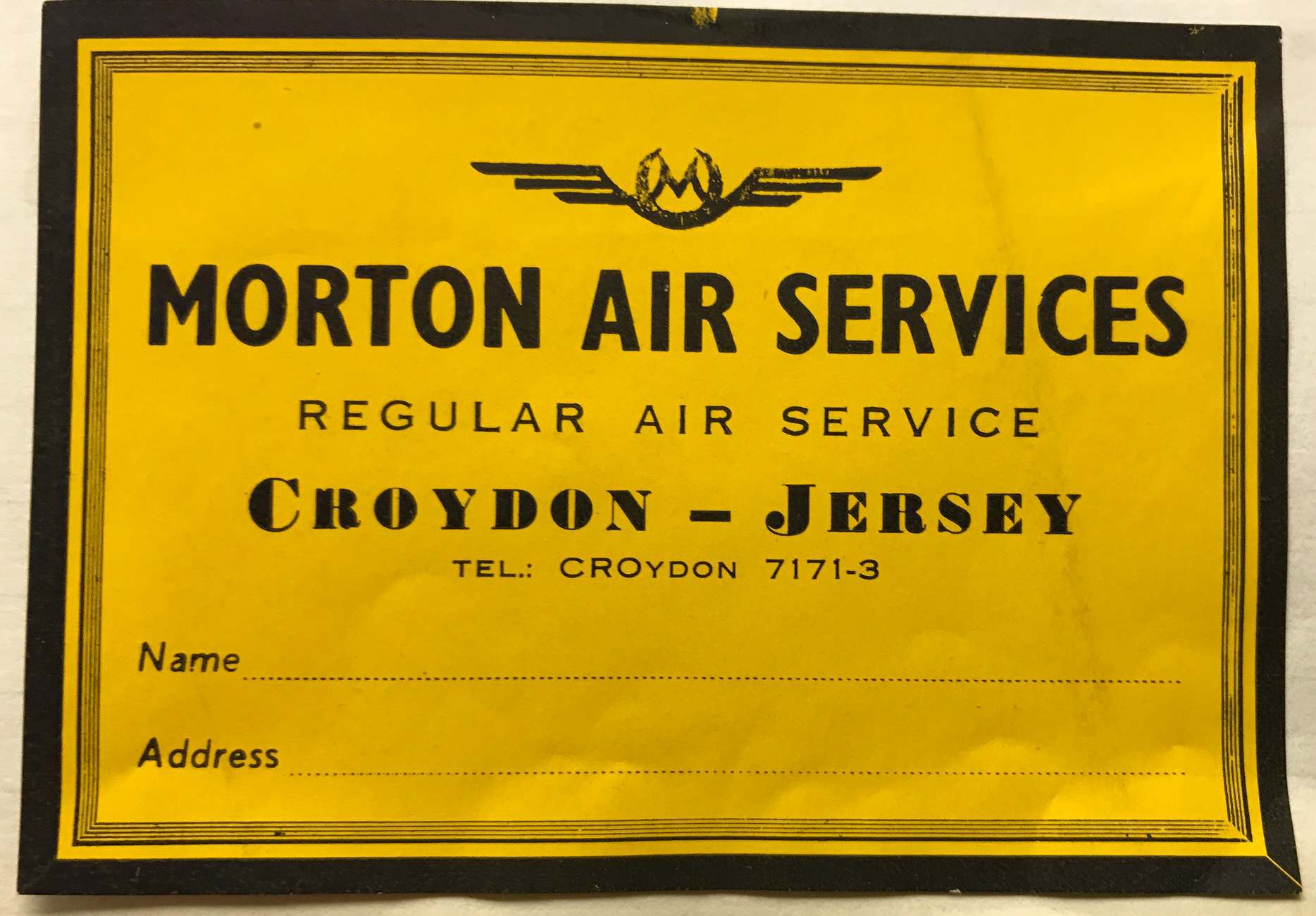 Croydon Airport: Morton Air Services.