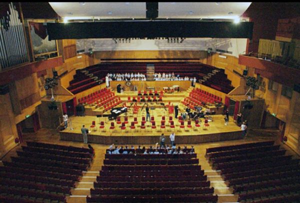 Sir Cliff Richard: Fairfield Halls, showing the choir seats behind the stage.