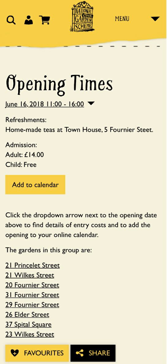 31 Fournier Street: Details of this year's Open Gardens.