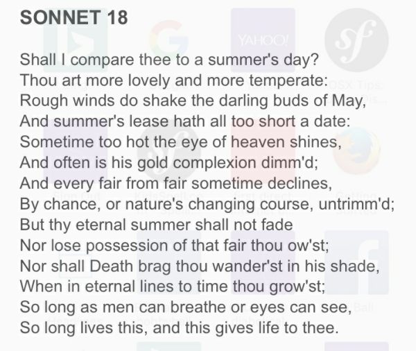 Frank's Walk: Sonnet 18. William Shakespeare.