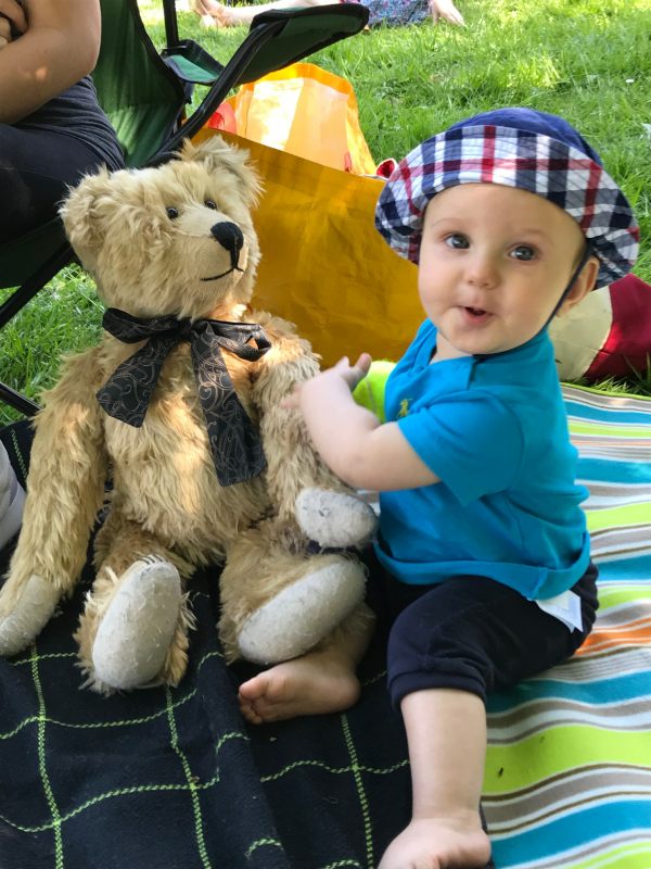 Teddy Bears' Picnic: Here’s Kai. Bobby’s newest grandson. Brother to Sonny and Kyla May.