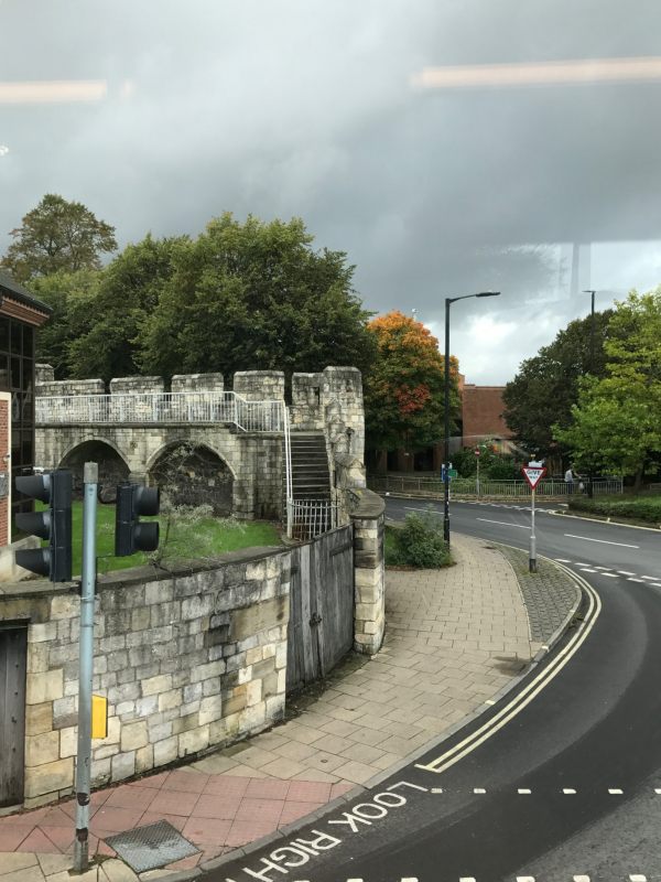 840 to Whitby: York. City wall.