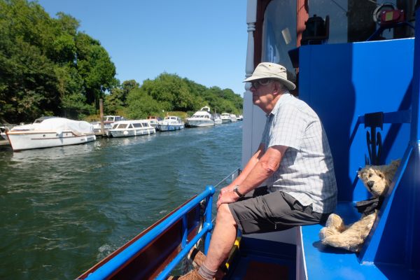 Uncle Dick: Cruising the Thames in style.