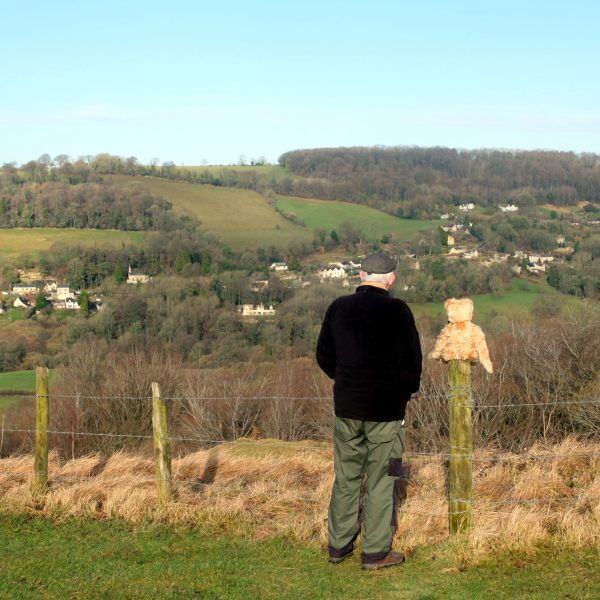 Missed You Bertie: 23 August 2017. A year ago. Swifts Hill, Slad, where Diddley’s ashes lie.