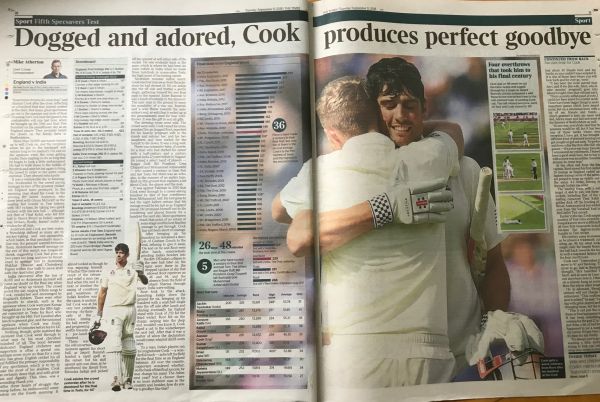 I woz there: "Dogged and adored, Cook produces perfect goodbye"
