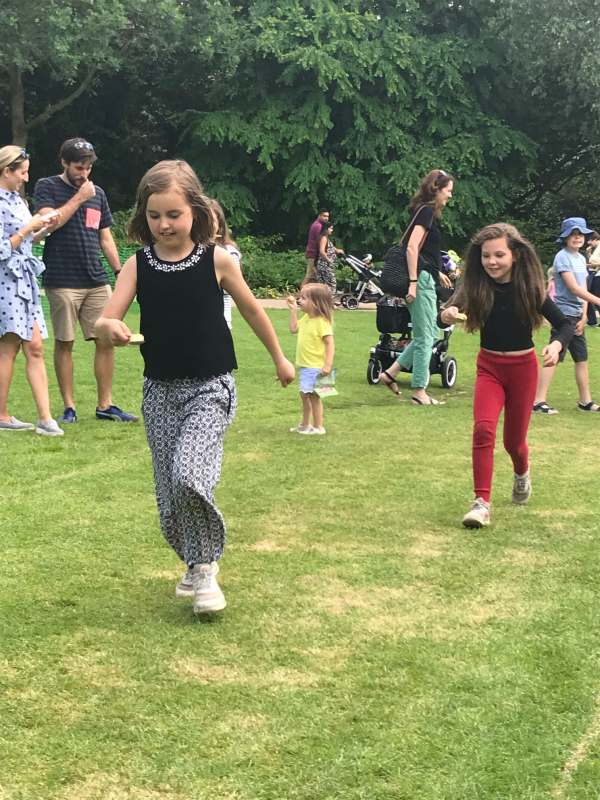 Grass spud and spoon race. (Wisley didn’t have any eggs for children’s day.)
