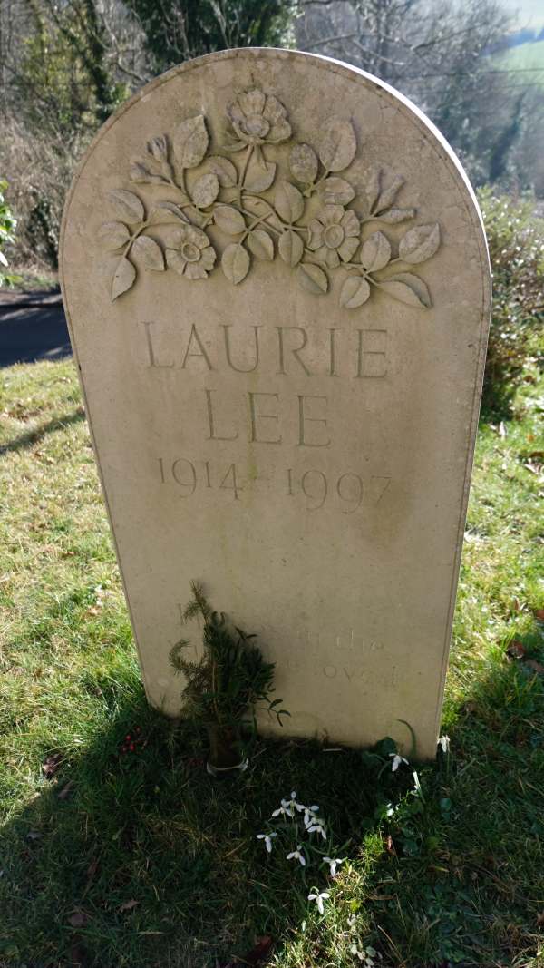 Laurie Lee's tombstone. 1914-1997.