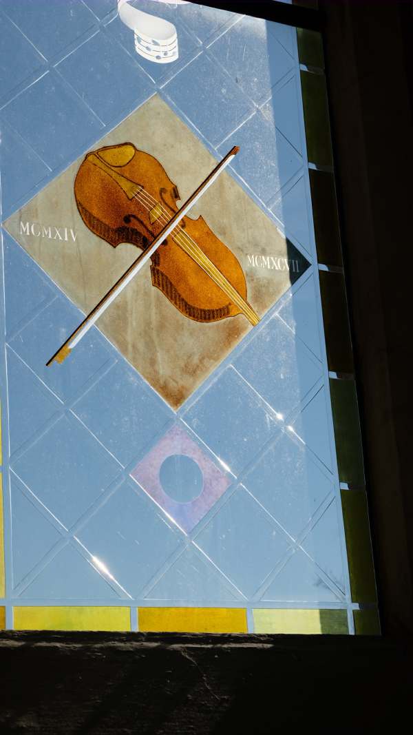 Cotswold Reverie: The Laurie Lee memorial window in Holy Trinity.