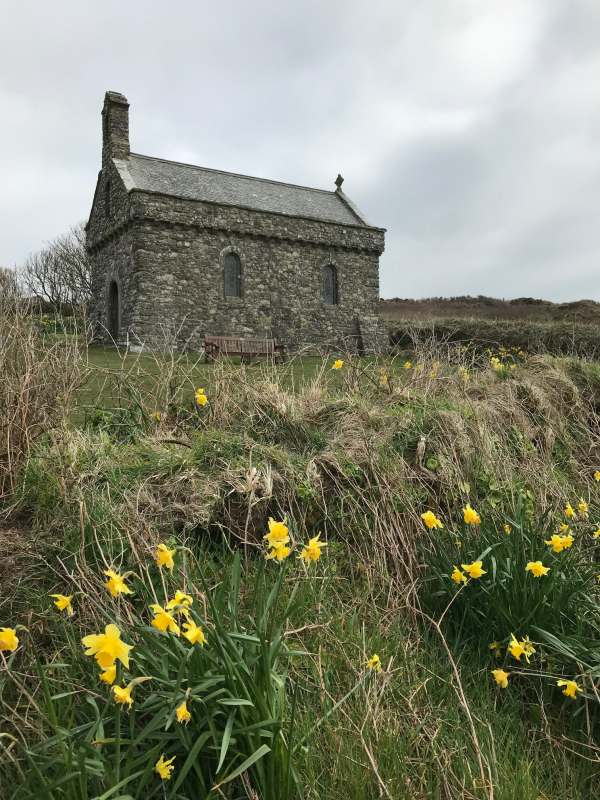 Walk from At David's: St Non's chapel, close to the Pembrokeshire Coast path.