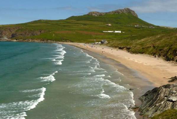 Walk from St David's: The rain came, so this is beautiful Whitesands Bay the next day.
