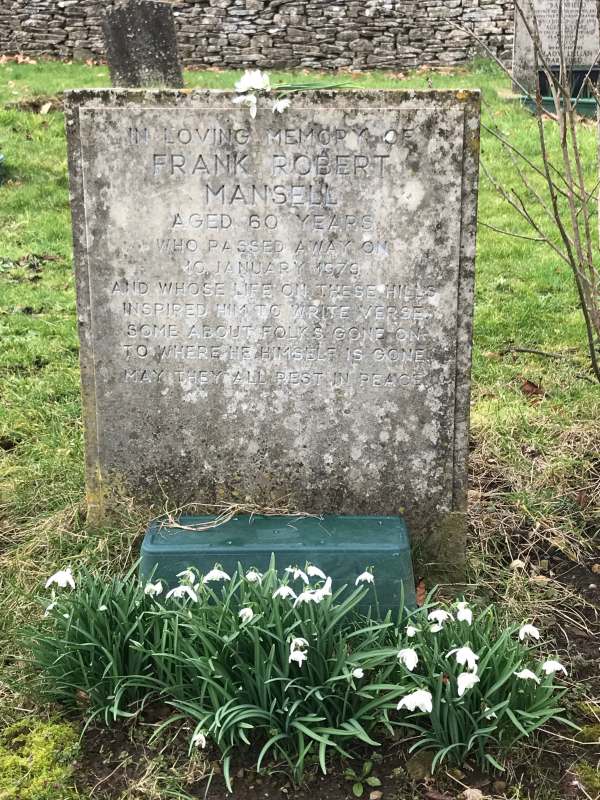 Cotswold Reverie: Snowdrops and Frank.