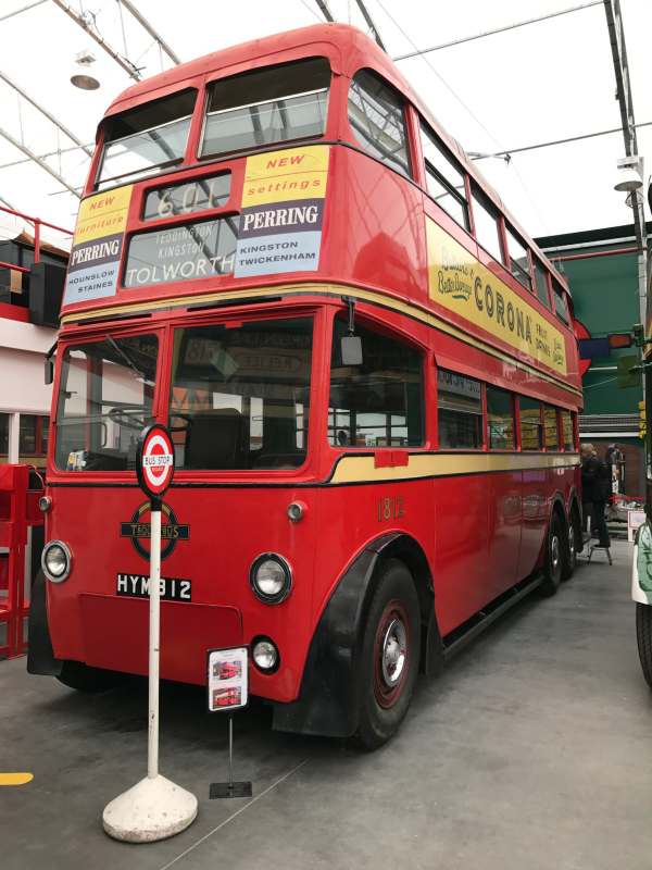 A trolleybus at the London Transport Museum, Acton.