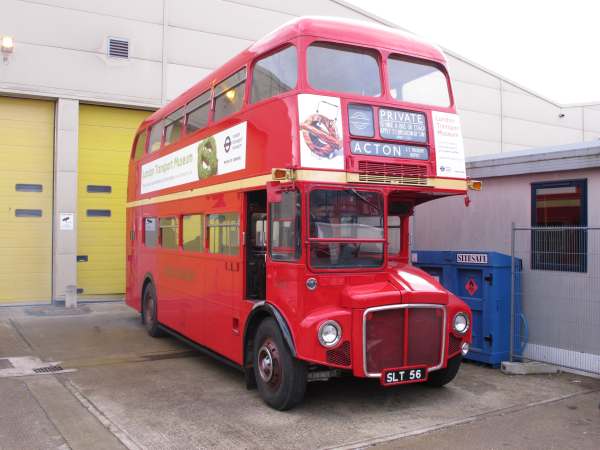 Routemaster Bus: RM1 SLT 56. London Transport Museum, Acton.
