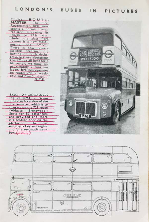 And here is the Ian Allen description of London’s Bus for the Future.